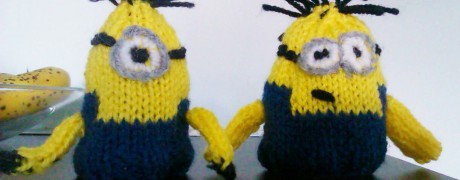 Knitted Minions by Nia Griffiths Hair, Cardiff